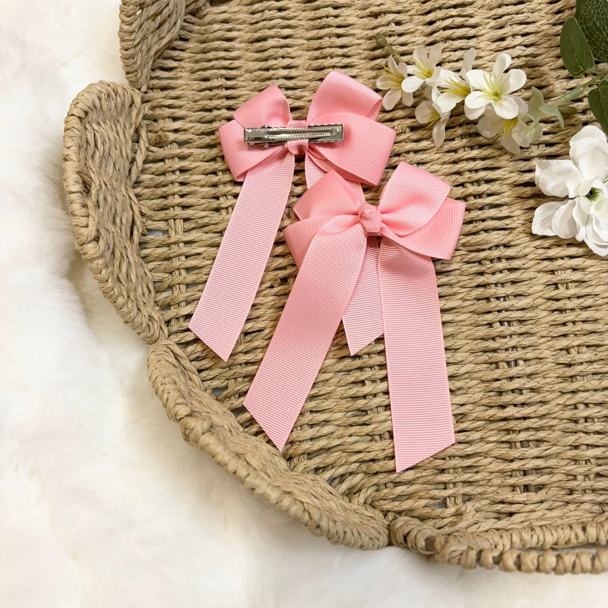 4’’ HAIR BOW - AMARAMTH PINK - Image 2