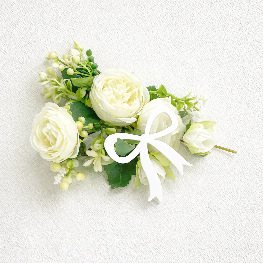 ACRYLIC - BOW - WHITE