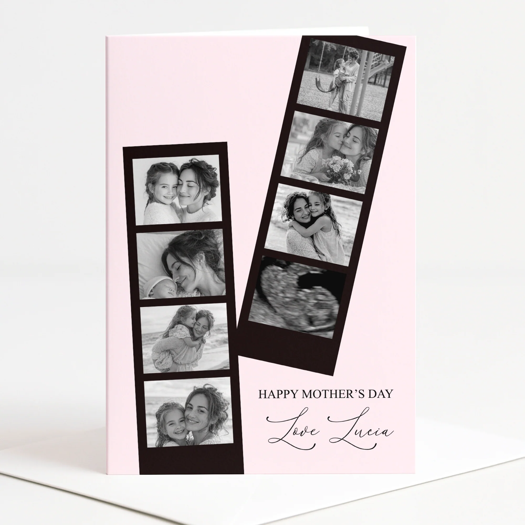 CUSTOM PRINT - OVERSIZED GREETINGS CARD - MOTHER'S DAY - FILMSTRIP POLAROID DUO - Image 3