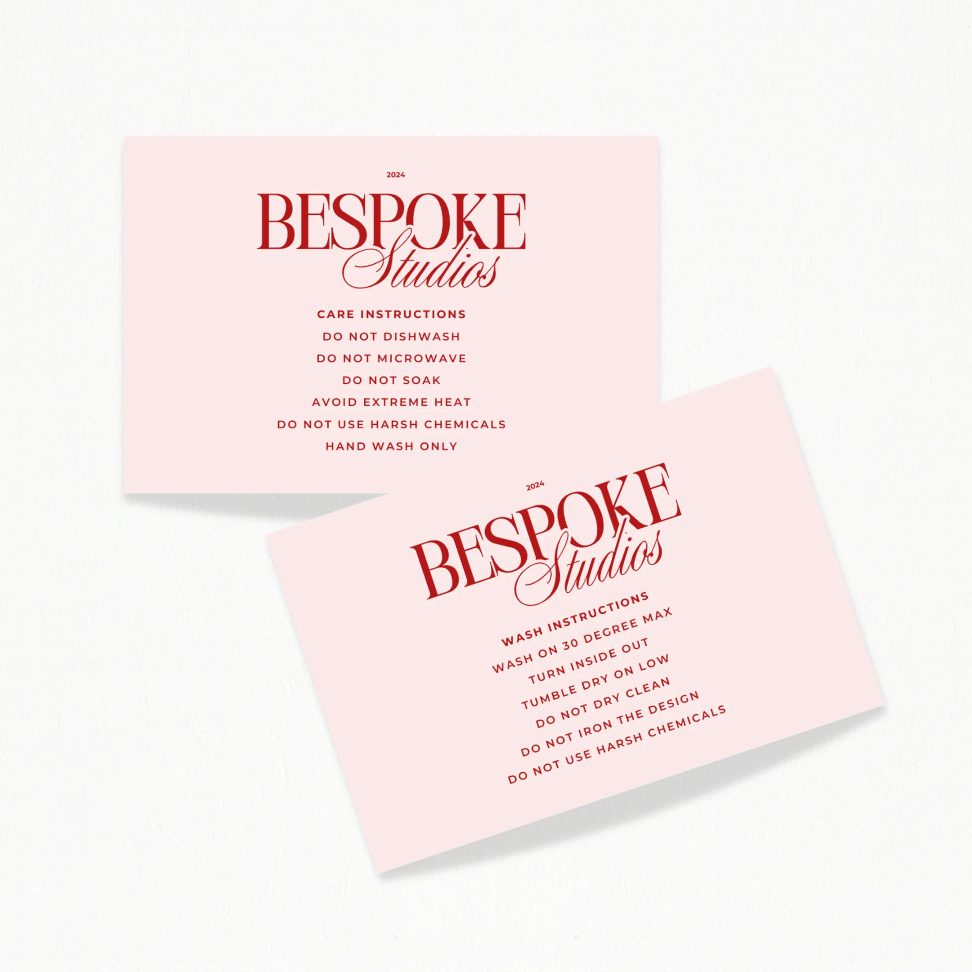 DEAL OF THE DAY - 108 x LOGO CARE CARDS (DOUBLE SIDED)