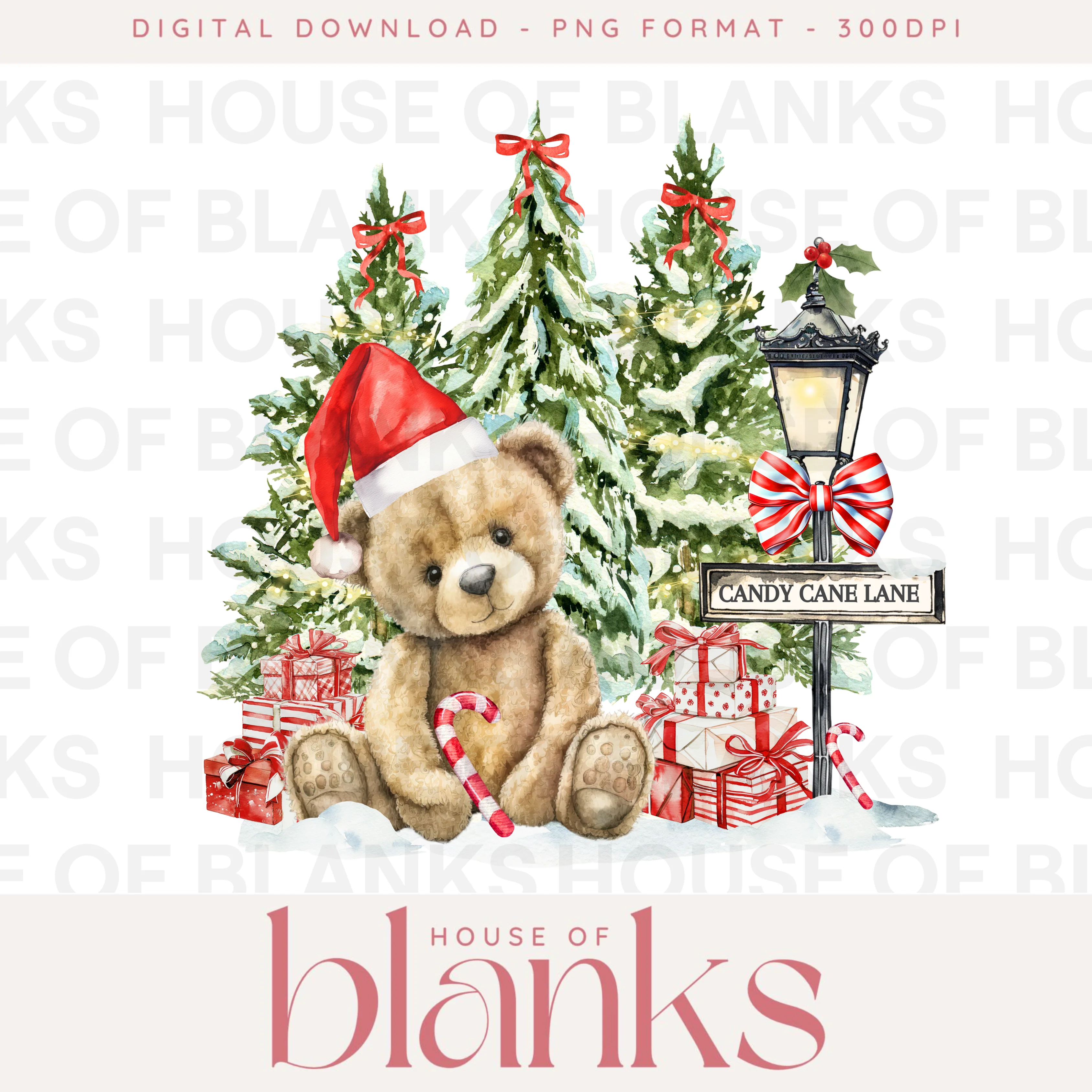 DIGITAL DOWNLOAD: BEAR CANDY CANE LANE