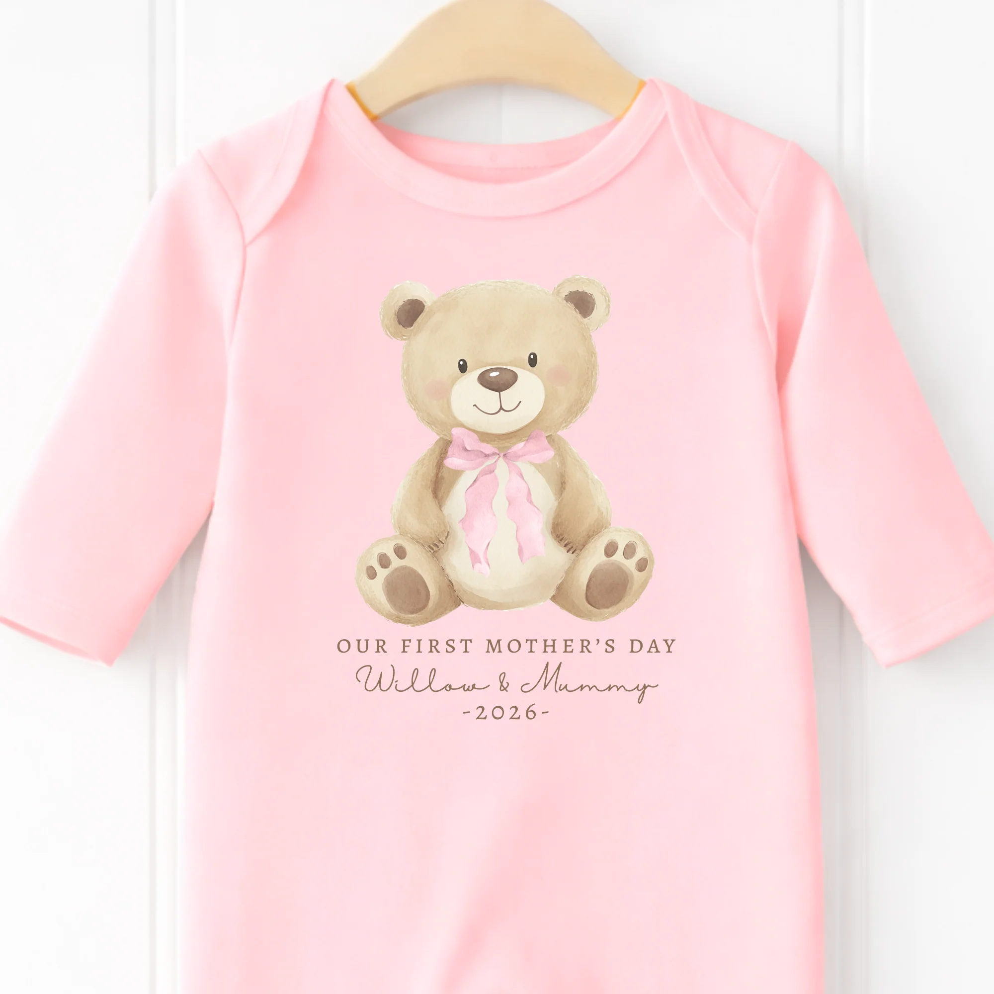 DTF TRANSFER - MOTHER'S DAY - LITTLE BOW TEDDY