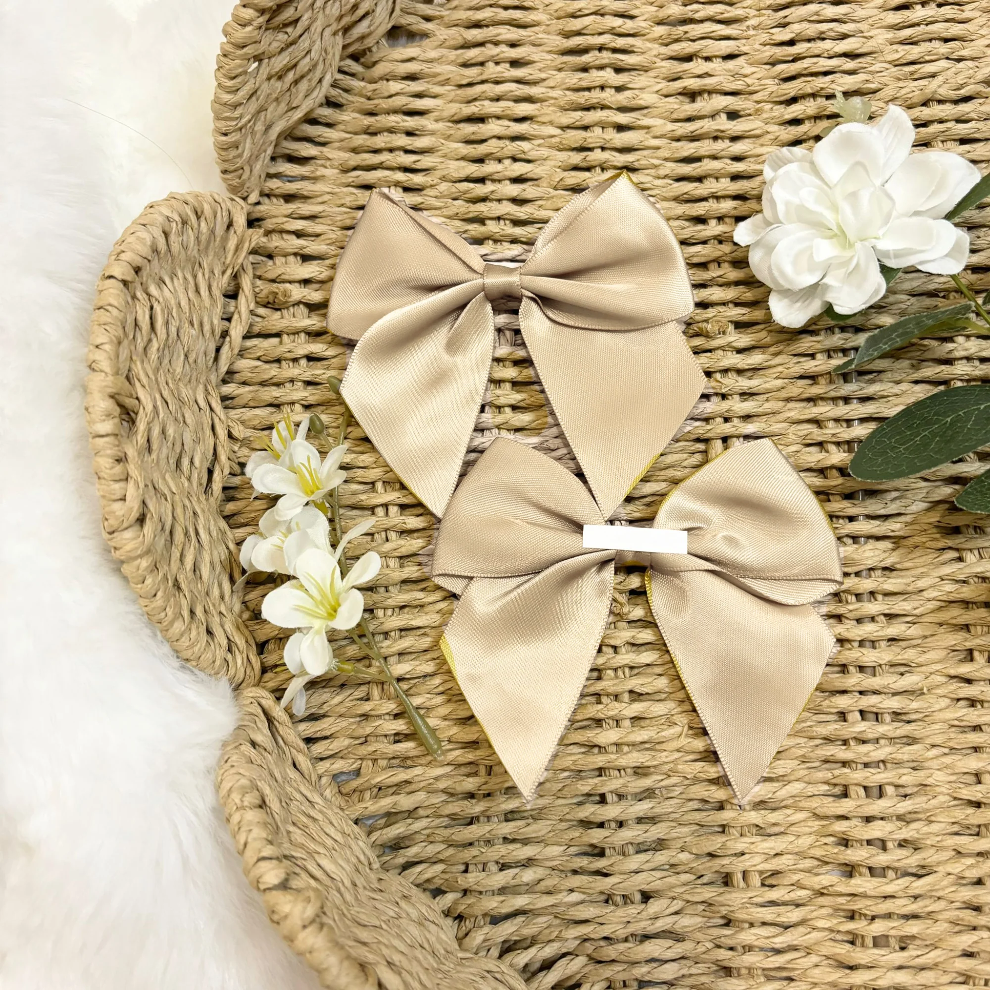 ITALIAN BOWS - PACK OF 6 - 10CM - CHAMPAGNE - Image 2